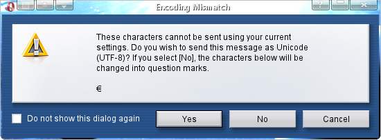 Pytanie, czy wysłać wiadomość w UTF-8