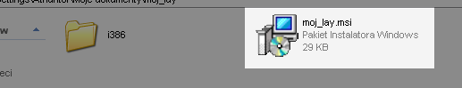 Uruchomienie pakietu instalacyjnego